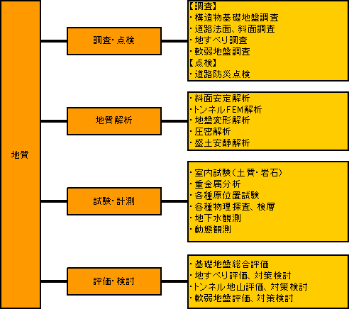 地質の組織図